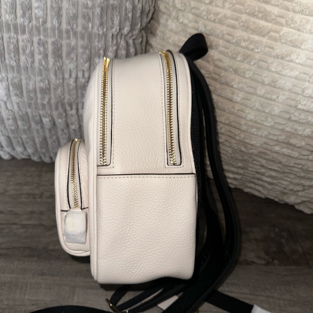 Coach Cream Pebbled Leather Backpack - Picture 5 of 5